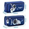 Double Layer Stationery Bag Large Capacity Pencil Bag Astronaut Pencil Case  Office Accessories