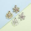 Snowflake Rhinestone Charm Pendant for DIY Jewelry: Christmas Alloy Accessory for Women’s Bracelets, Necklaces, and Earrings