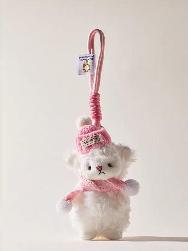 Cute Crochet Creative Cartoon Scarf, Lamb Plush Pendant, Doll Hanging Decoration Creative and Interesting Outdoor Items