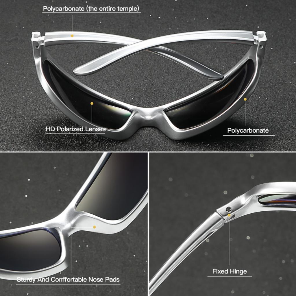 Royalhot Поляризованные солнцезащитные очки унисекс для научной фантастики, винтажные солнцезащитные очки, очки в стиле ретро, ​​солнцезащитные очки, UV400