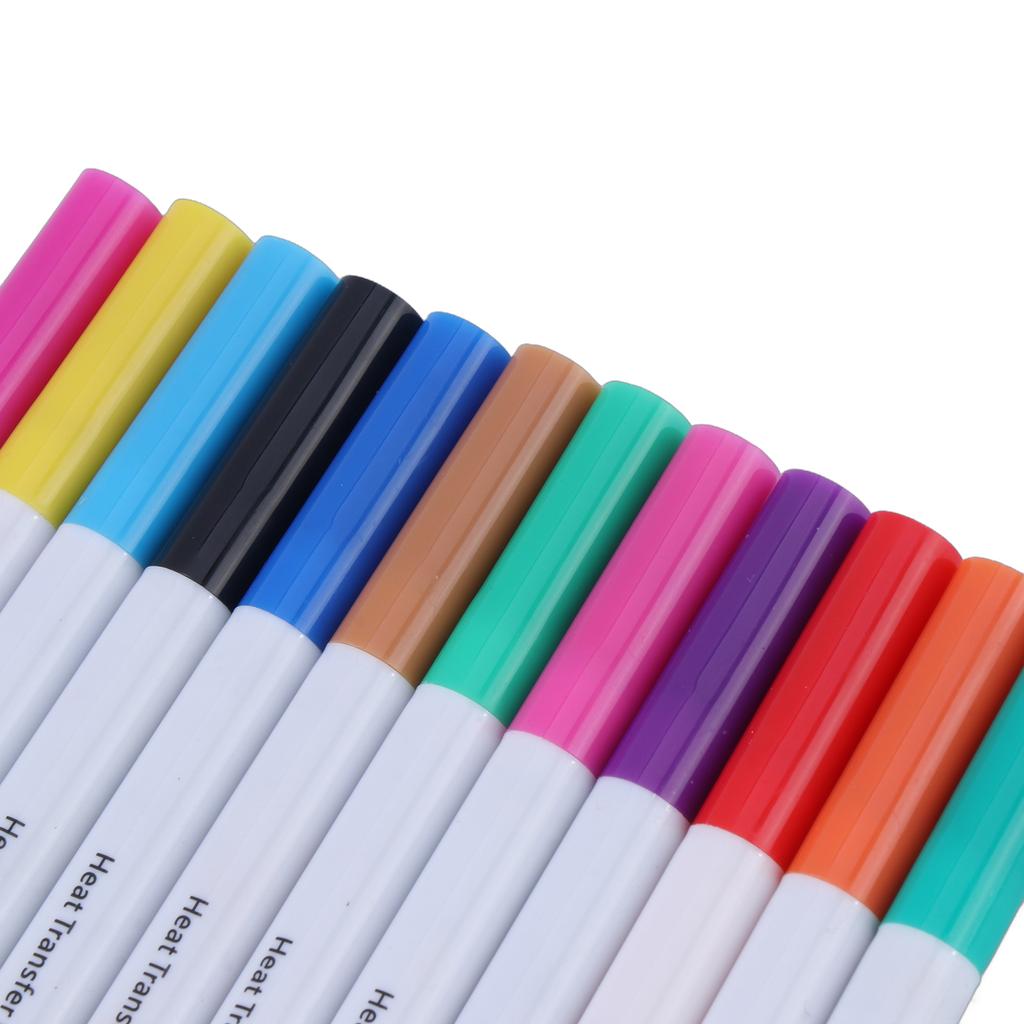 12 цветов термопереводных маркеров 0,5 мм/1 мм/2,0 мм трансферные маркеры сублимационные чернила маркеры для поделок футболок кружек