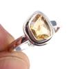 Natural Citrine Gemstone Handmade 925 Solid Sterling Silver Ring Size 8 G1V88