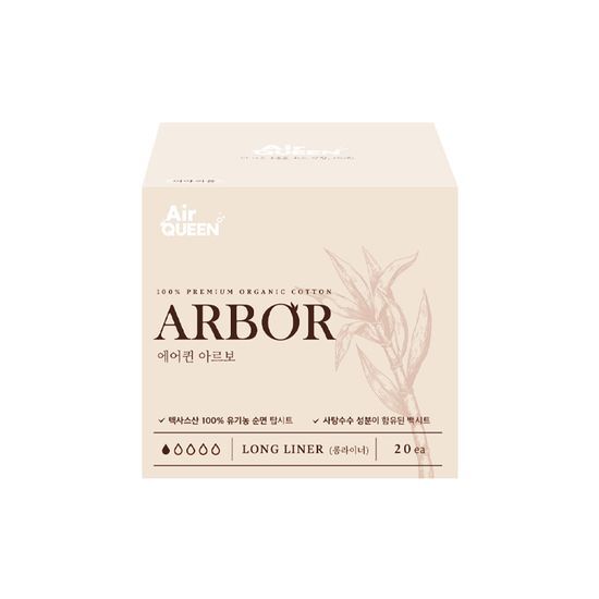 Выберите 1 из 3 видов гигиенических прокладок Air queen Arvo Organic (длинный лайнер 20P/средний 14P/большой 12P)