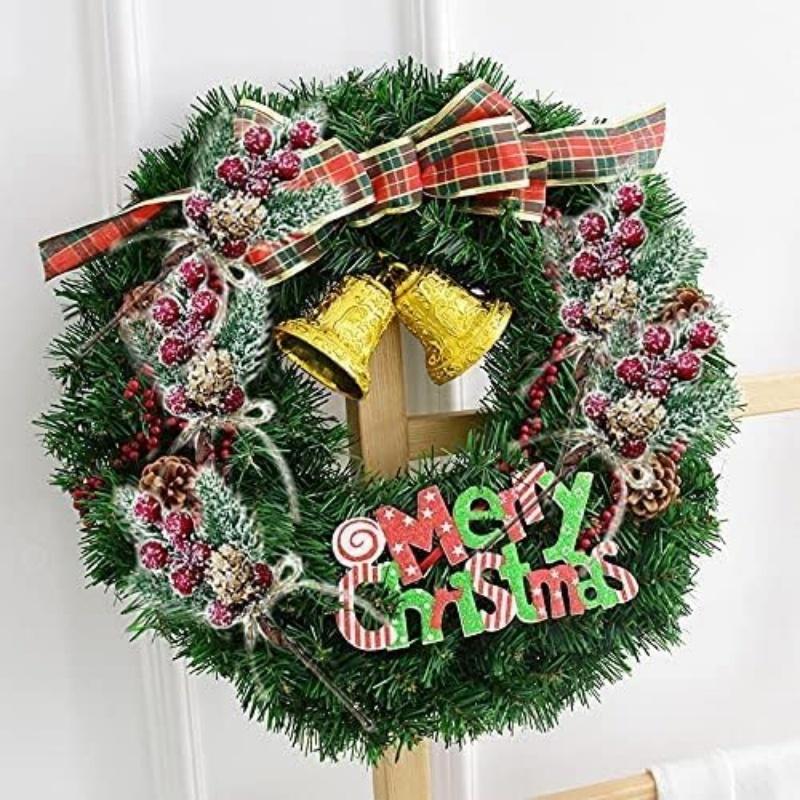 10 шт. Искусственные рождественские пики, Стебли с красными рождественскими ягодами, Сосновые ветки с шишками, Веточка остролиста, Зимний праздничный цветочный пик, DIY украшение