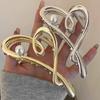 Streamer Gold~ Pearl Love Hairpin Back Head Disc Hair Grab Clip Women's New Temperament Ins Wind Shark Clip