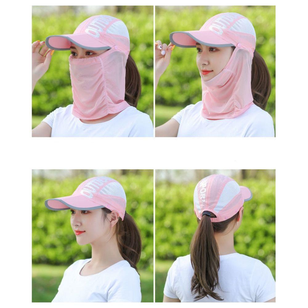 Quick-dry Hat Wide Brim Baseball Cap Sun Hat Face Cover Cap Breathable Sun Protection Hat Men