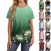 Женские футболки с коротким рукавом, милые туники с круглым вырезом, топы, базовые футболки, блузки, свободный пуловер