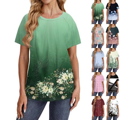 Женские футболки с коротким рукавом, милые туники с круглым вырезом, топы, базовые футболки, блузки, свободный пуловер