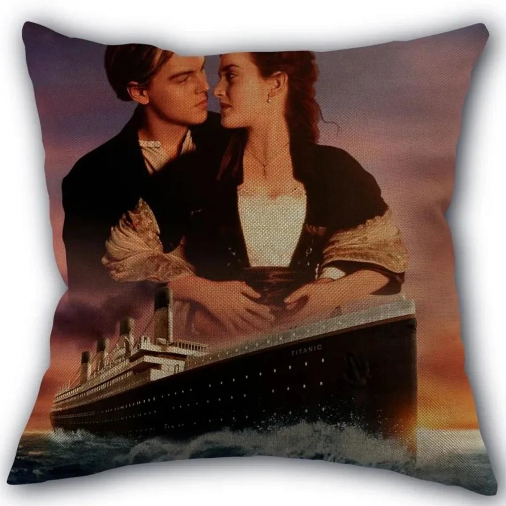 Новая наволочка на заказ с изображением Титаника из хлопчатобумажной ткани, квадратная наволочка на молнии 45X45 см, декоративная наволочка для свадебной подушки