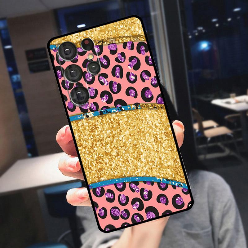 Чехол с леопардовым принтом для Samsung Galaxy S23 S24 S25 Ultra S21 S22 S20 S9 S10 Plus S21 FE S24 FE