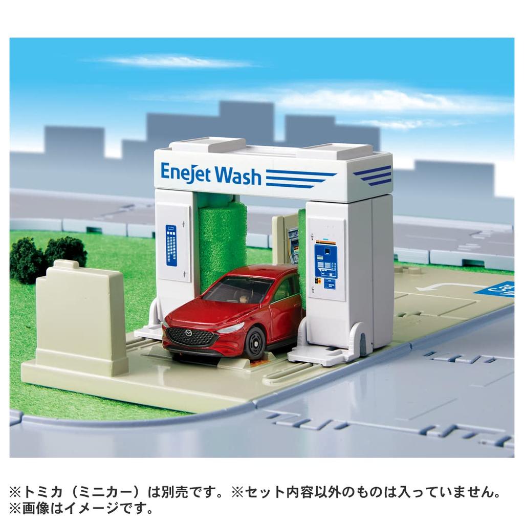 TAKARA TOMY Tomica Town Car Wash ENEOS Mini Car Toy Игрушка для детей от 3 лет и старше Соответствует стандартам безопасности игрушек Сертификация ST Mark TOMICA "Tomica Drive-Thru