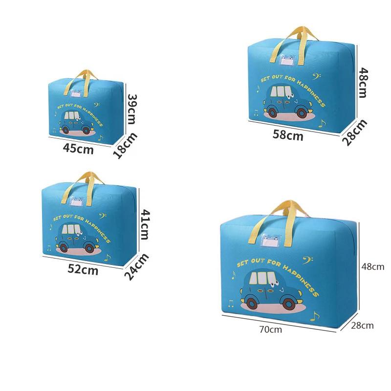 Большая вместительная сумка для хранения одеял для детского сада, мультяшный узор, сумки для упаковки багажа для школьников, утолщенная сумка для хранения из ткани Оксфорд
