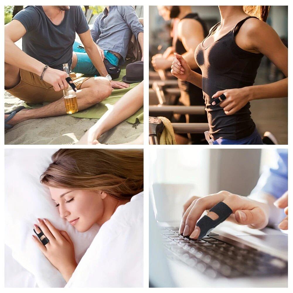 1Pcs Finger Fixation Strap Aluminium Finger Splint Fracture Protection Brace Corrector Support With Fixed Tape Bandage