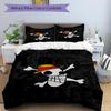 3pcs bedding set ONE PIECE Skull Includes 1 Comforter + 2 Pillowcases, Without Pillow Inserts, Soft Comfortable, Lightweight Breathable, Pri