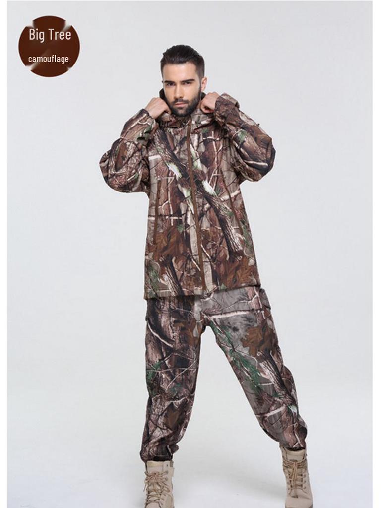 Мужской водонепроницаемый ветрозащитный комплект куртки софтшелл TAD из флиса «акулья кожа» камуфляжной расцветки