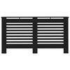 vidaXL Heizkörperverkleidung Schwarz 152x19x81,5 cm MDF