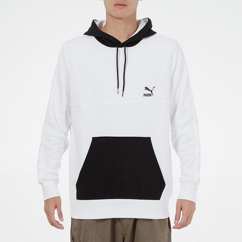 PUMA CLSX ColBlock Hoodie 'White' Men's 534158-52