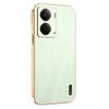 For Realme P3 5G Case Electroplating Silk Texture PU+TPU Phone Back Cover
