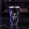 Gothic Style Metal Water Cup Thermochromic Color-Changing Cup, Horror Theme Cold Drink Spooky Prison Hand Design Mug Tumbler, Wide Mouth for Halloween