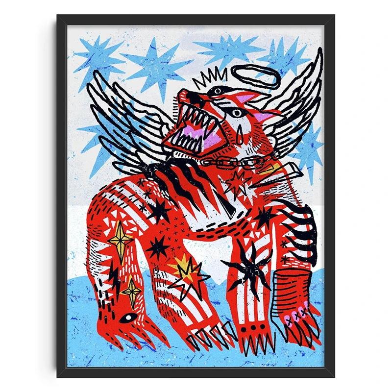 Винтажный Абстрактный Накорми свой разум Классические Постеры Принт Забота о себе Настенное искусство Холст Картина для Гостиной Спальни Домашний декор