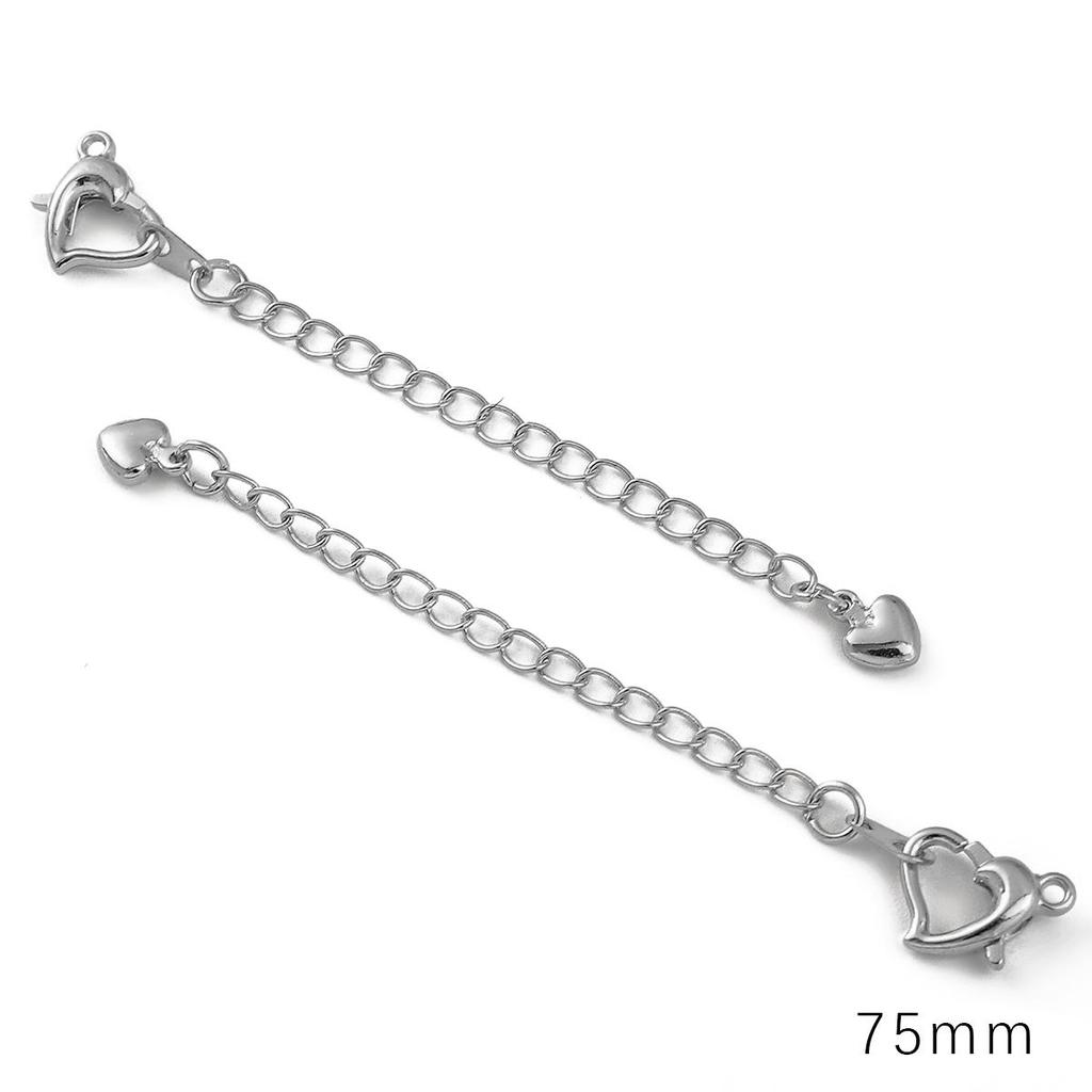 Copper Clad Iron Peach Heart Buckle Tail Chain For DIY Jewelry Making Craft Accessories