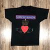 Винтажная черная футболка Simple Minds Европейский тур 1989 года Хлопок Размеры S-4XL LI1554 Унисекс футболка