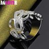925 Sterling Silver AAA Zircon Heart Ring Jewelry