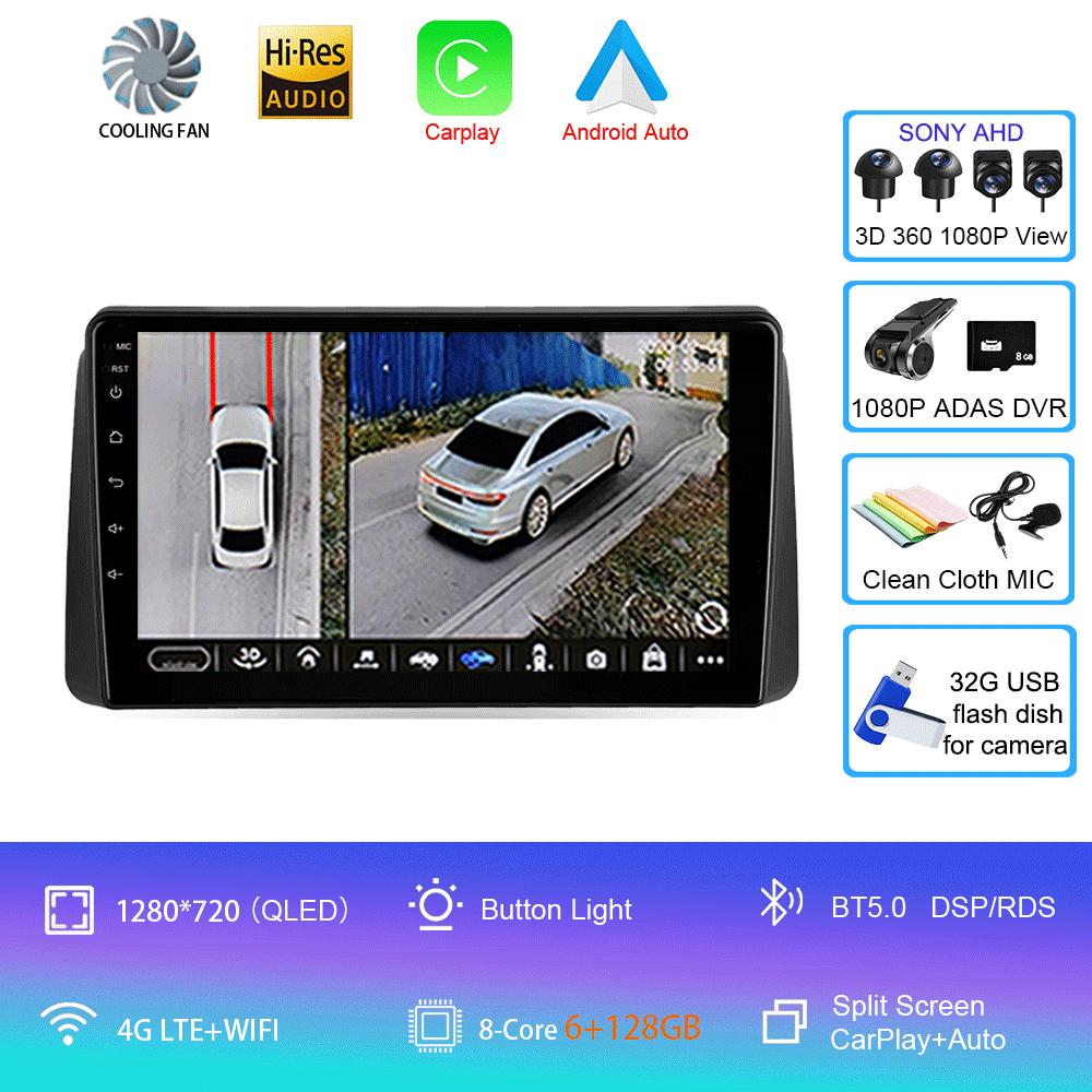 Для Chrysler Grand Voyager 5 2011-2015 Автомагнитола Android 14 Carplay Auto Для Dodge Grand Caravan 2008-2020 GPS Мультимедийный плеер