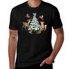Holiday Woodland Animals Decorate the Tree TShirt Fitness Quick Dry Short Sleeve Top