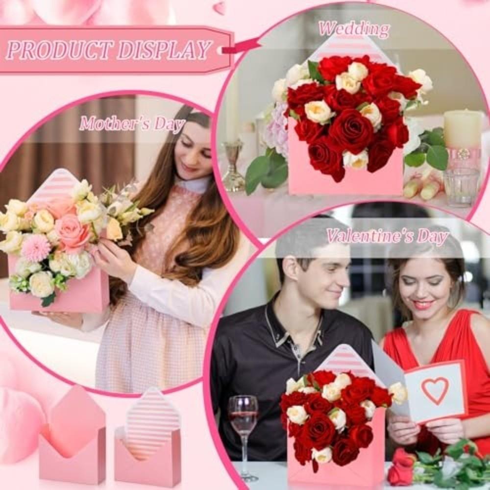 Empty Valentine Envelope Boxes DIY Flower Bouquet Paper Boxes New Bouquet Envelope Box Anniversary