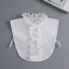 New Women White Lace Fake Collar Vintage Blouse Top Sweater Cotton False Collars Detachable For Shirt Collar Ladies Lace Collars