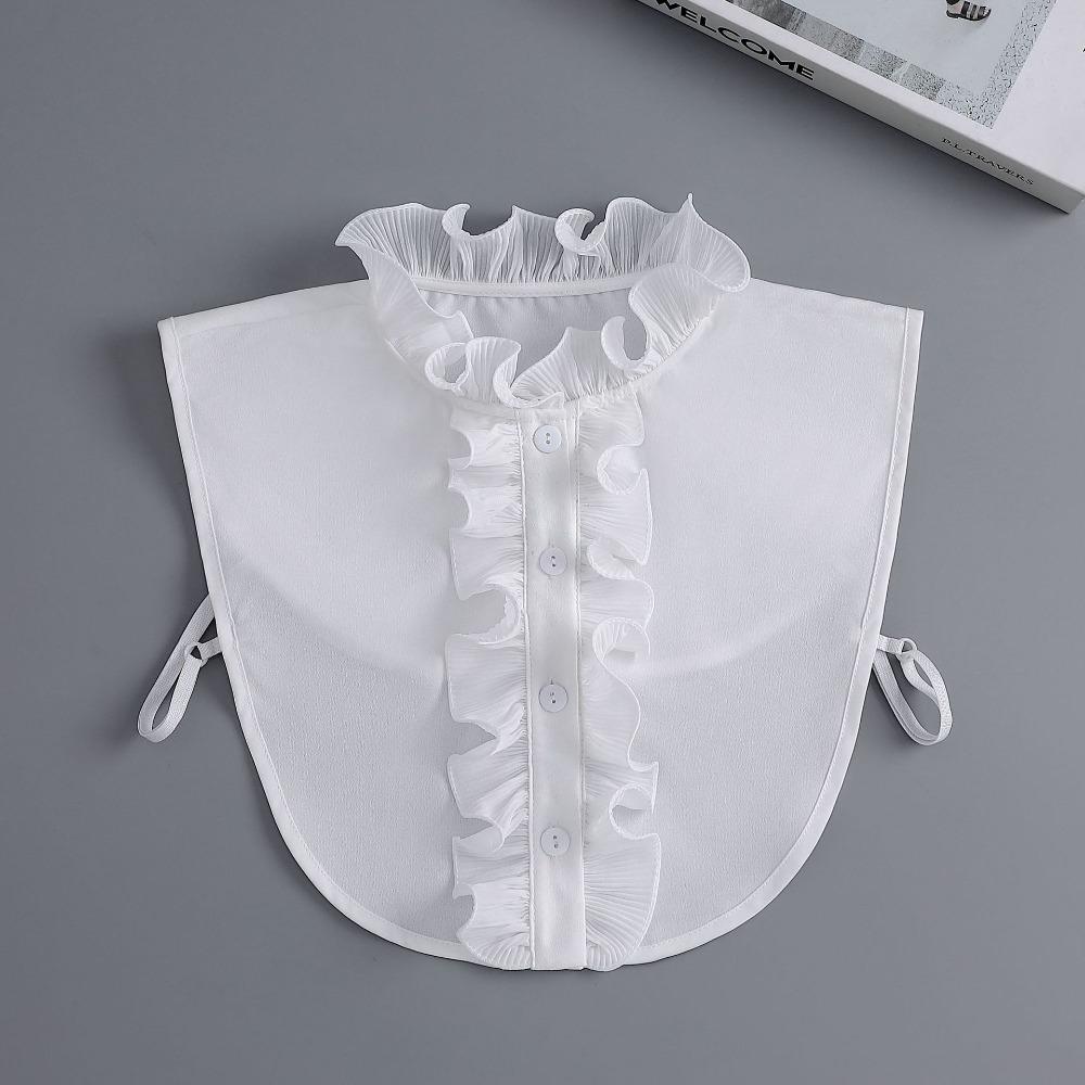 New Women White Lace Fake Collar Vintage Blouse Top Sweater Cotton False Collars Detachable For Shirt Collar Ladies Lace Collars