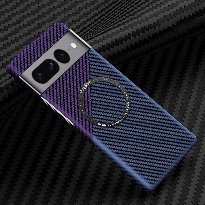 Carbon Fiber Phone Case For Google Pixel 7 8 Pro 7A Magsafe Magnetic Wireless Charging Shockproof Hard Back Cover For Pixel 8Pro