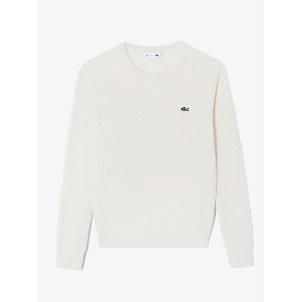 Lacoste Женский свитер с кабельным узором и круглым вырезом Af073e 54n Xfj q2nAf073e 54nXfj
