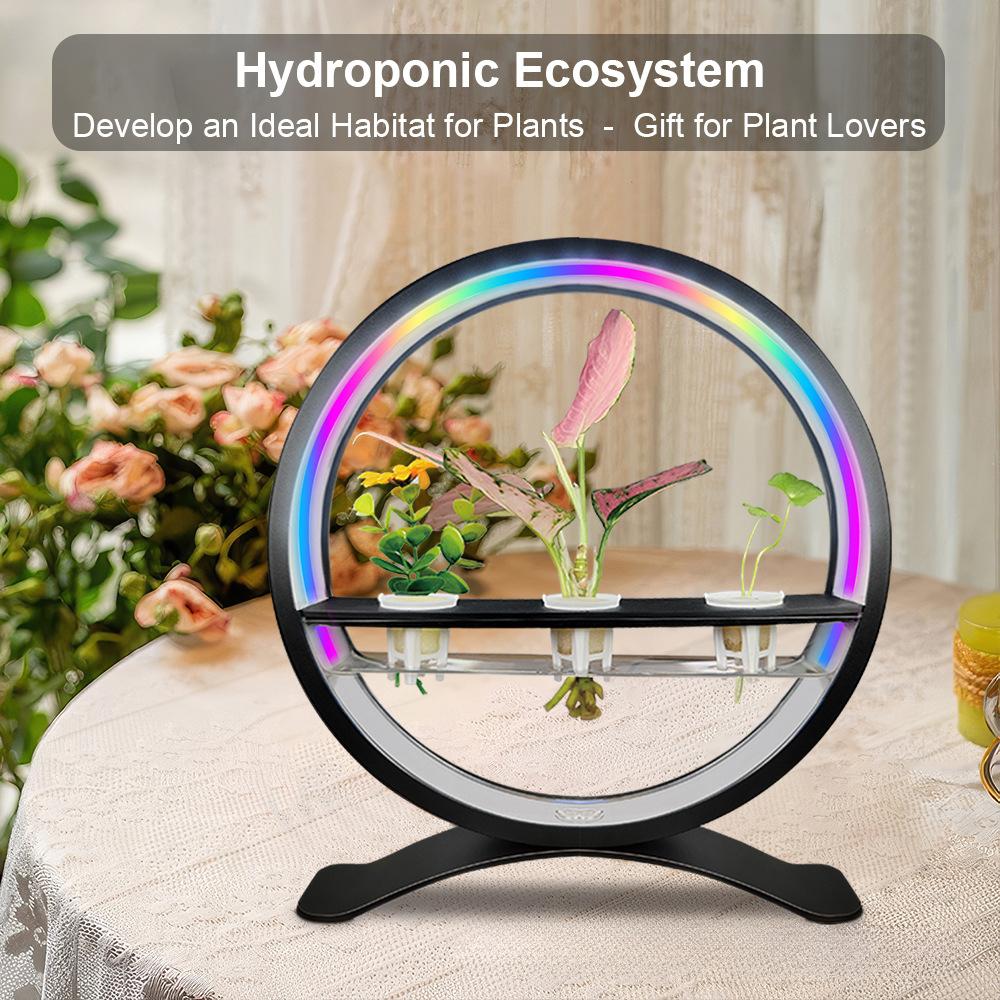 Водный элемент в помещении с контроллером света Светодиодные кольцевые фонари Настольный орнамент Волшебный фонарь Приложение