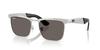 Солнцезащитные очки 0RB3875 WAYFARER DELUXE ПЕСКОСТРУЙНОЕ СЕРЕБРО НА СЕРЕБРЕ ТЕМНО-СЕРЫЕ Поляризационные [Ray-Ban] 019/B156 (Серебристый/Темно-серый)