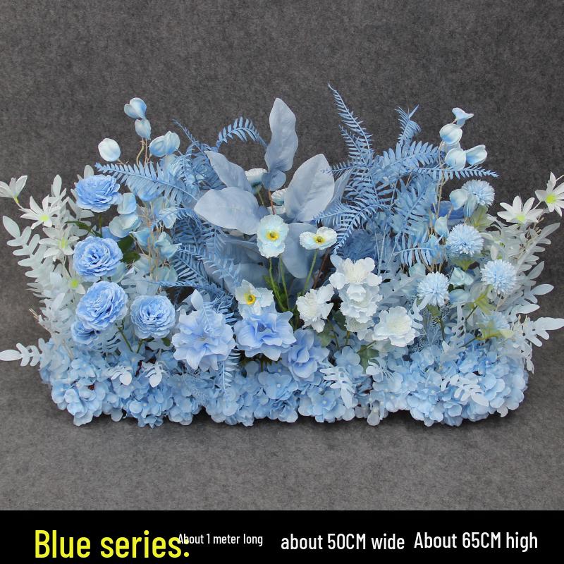 Wedding Aisle Floral Arrangement: Artificial Flower Basket & Row Decoration