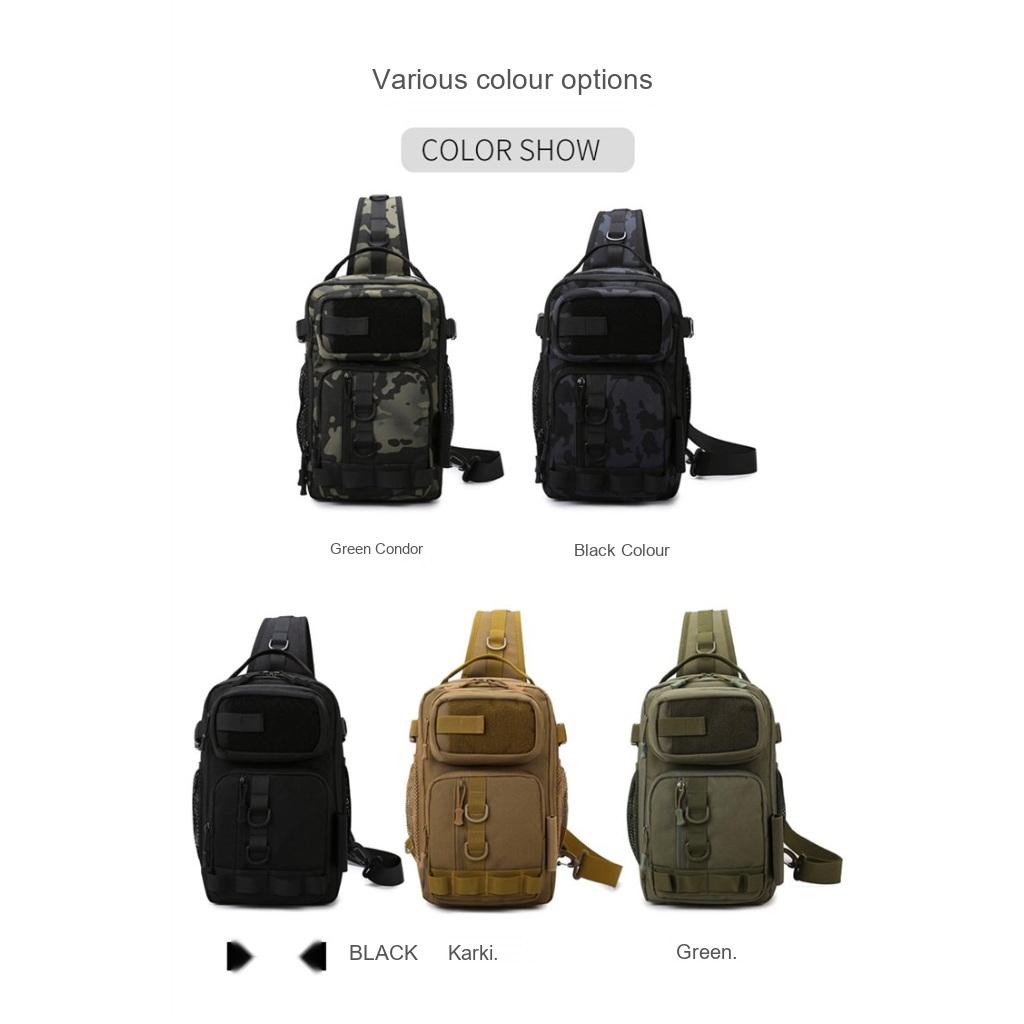 Crossbody Bag Unisex Oxford Multi Pocket Fishing Outdoor