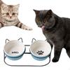 Bowls Raised Stand Metal Retro Double Cat Ceramic Bowl Dishes