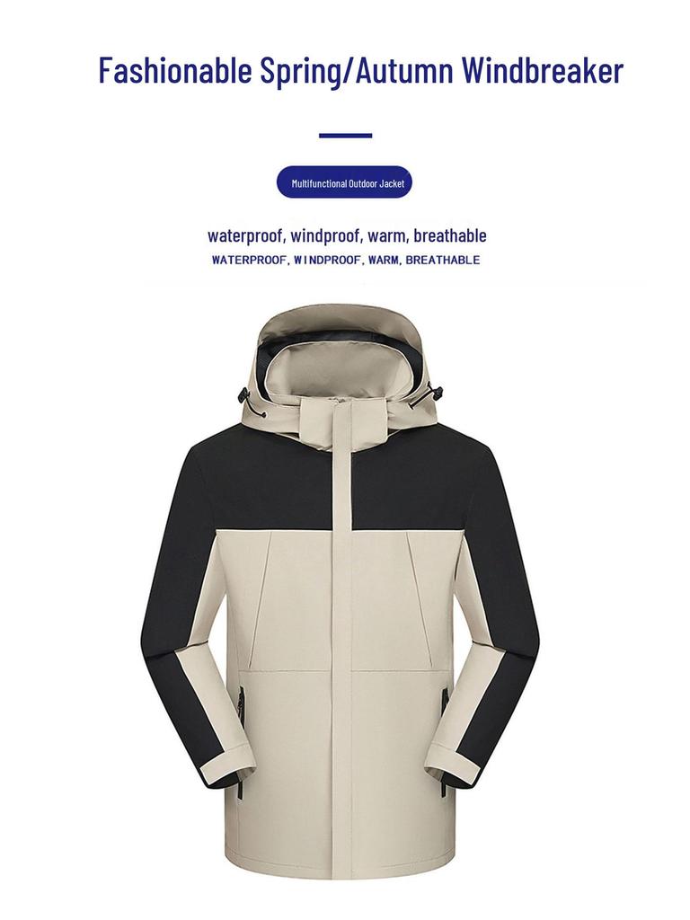 Unisex Windproof & Waterproof Outdoor Sports Jacket with Logo Print