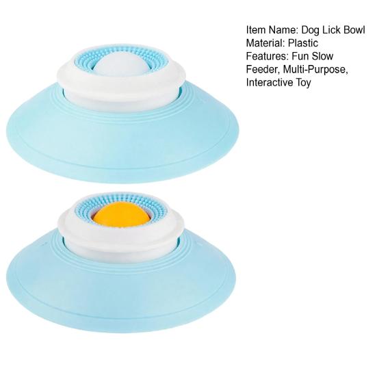 2 шт. миски для вылизывания для собак, забавная миска-медленный кормораздатчик, интерактивная игрушка, миска для вылизывания для домашних животных, дозатор полужидких и жидких лакомств с вращающимся шариком для собак и кошек