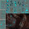Star Feather Men Women Tattoo Sticker Blue Luminous Fake Tattoo Temporary Tattoos Body Art