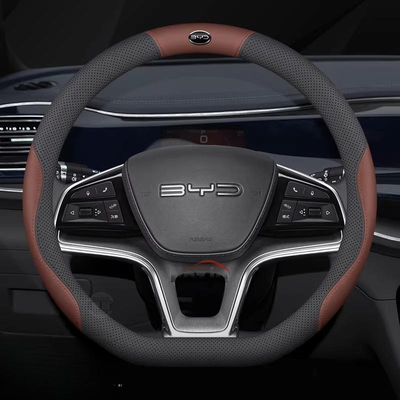Кожаная накладка на руль автомобиля для BYD Seal U Dmi Аксессуары для интерьера BYD Sealion 5 7 2025 2026 Накладка на руль