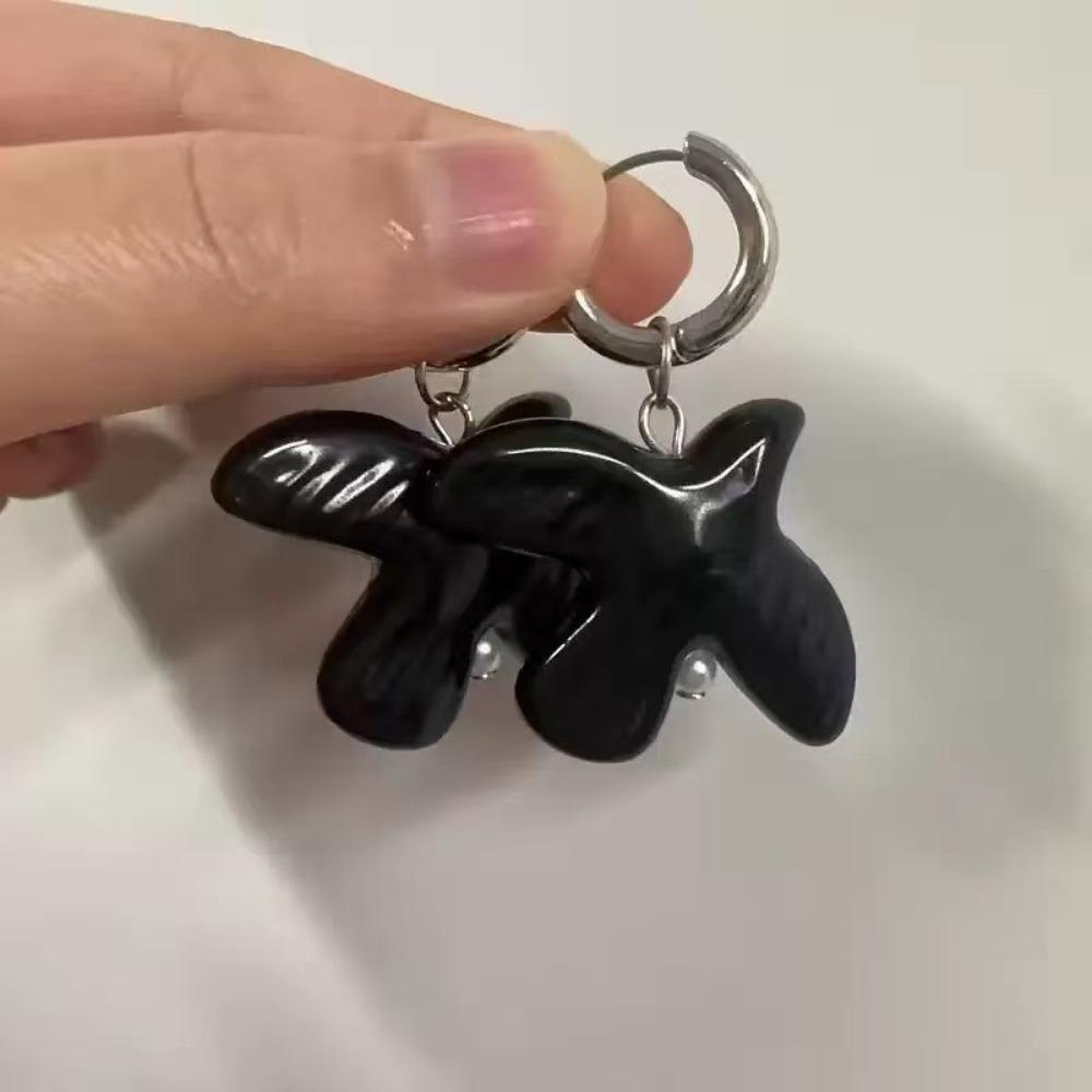 1 пара керамических серег Белый голубь мира Серьги для женщин Винтажные металлические геометрические круглые серьги-кольца Ювелирное украшение в подарок