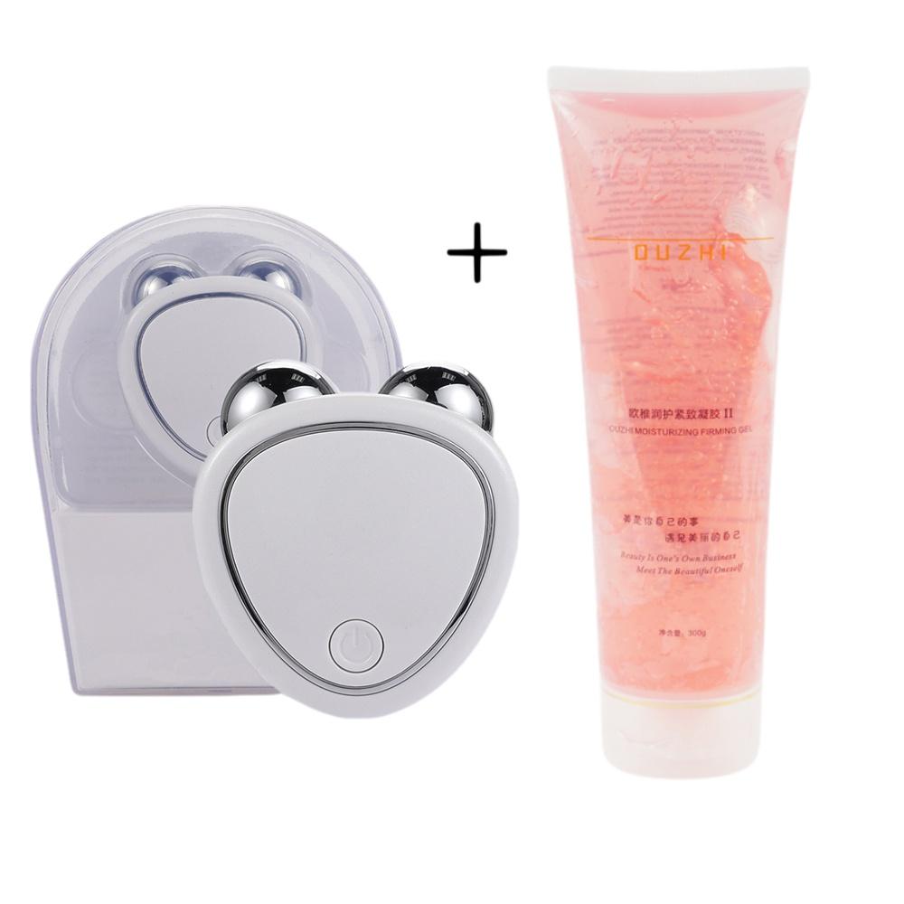 Beauty Massager Холодный гель Микротоковая подтяжка лица V-образный ролик против морщин Подтяжка кожи Омоложение Подтяжка лица Похудение
