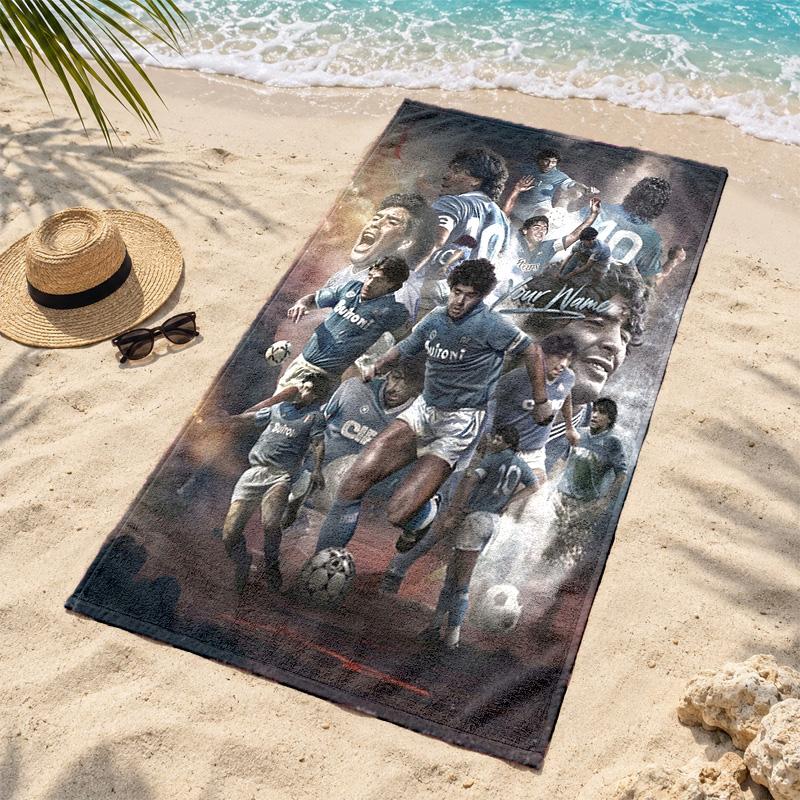 Diego Maradona Custom Name Beach towels also serve as bath towels summer essential a musthave for the outdoors the beach and the pool