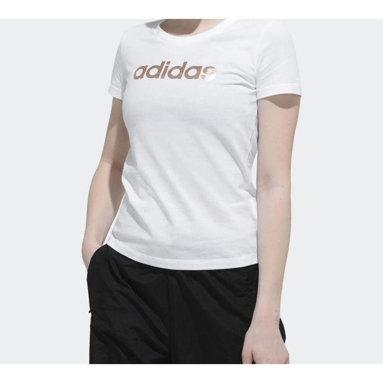 adidas Футболка с круглым вырезом Originals Trefoil, женские топы, белая EC4745