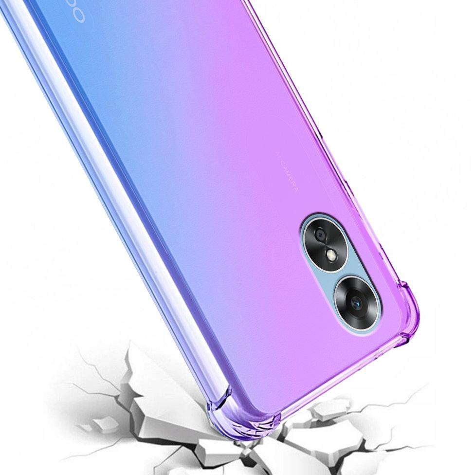 Oppo A17 Gradient Dropproof Case, Purple/Blue