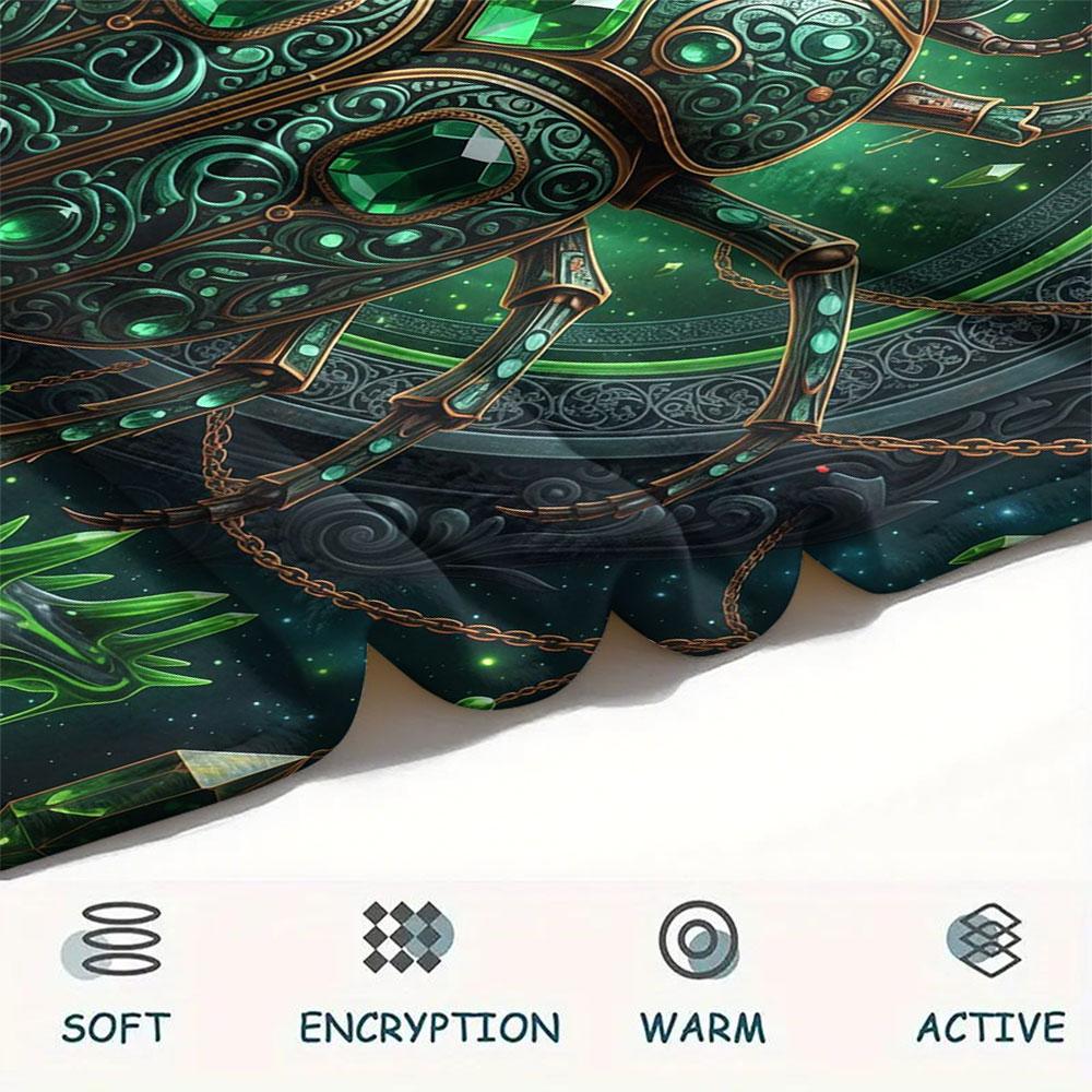 1Pc Enamelinsects Print Flannel Blanket, High quality Comfortable for All Seasons, Home Decor, Warmth and Comfort, Perfect for Christmas Gifts
