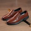 Мужские повседневные кожаные туфли с мягкой подошвой, удобная износостойкая подошва, мужские туфли в стиле ретро, деловые повседневные кожаные туфли с тиснением